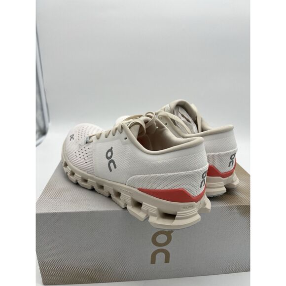 ON CLOUD X 4 Women's IVORY SALMON Athletic Running Walking Sneaker Shoes Size 7 - Picture 5 of 9